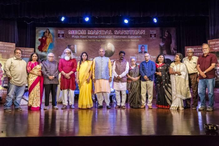 Awardees and guests of honour together on stage at Chitranjali